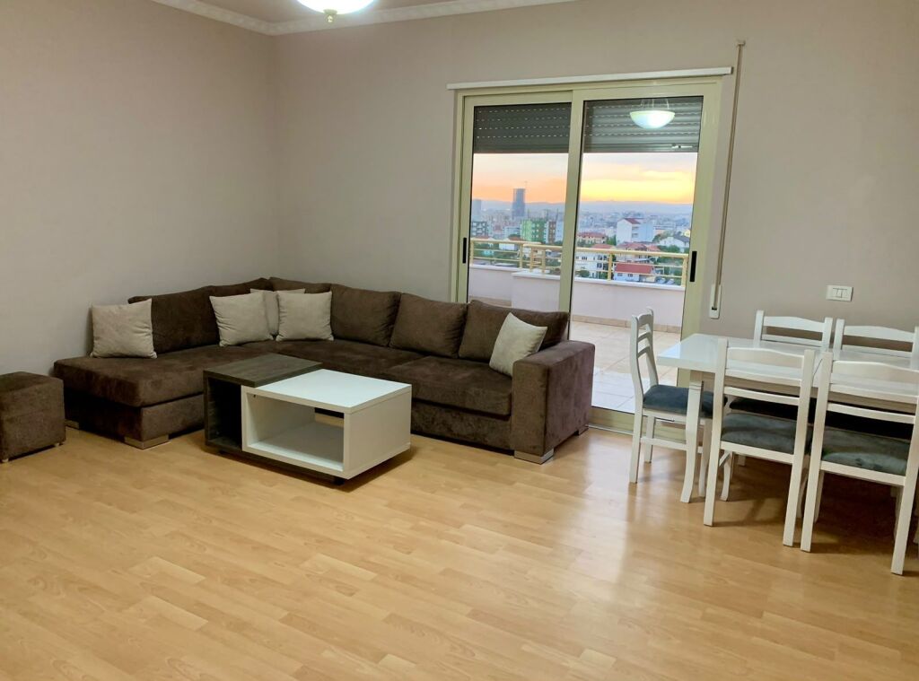 # FOR RENT: 2+1+Large Veranda 📍 German Villas - 5 Min. from Elbasan St. (140 m²) | 4th Floor || 55,000 ALL/Month