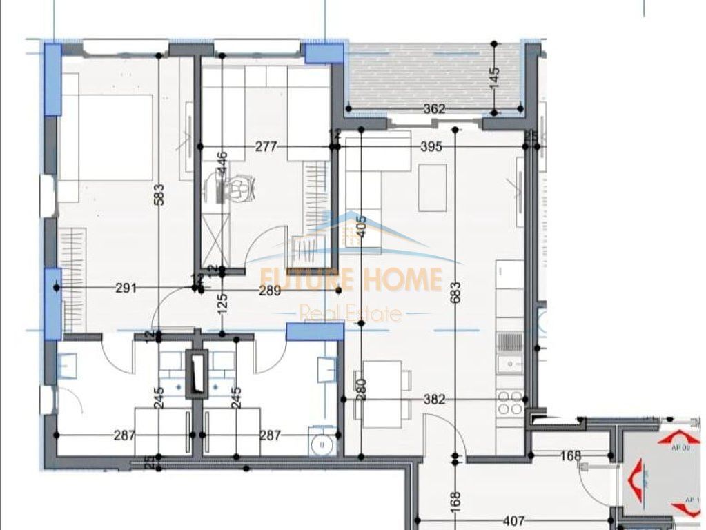 Shitet, Apartament 2+1, Belfiore Residence 2, Paskuqan