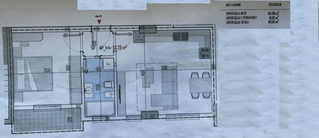 VENDESI APPARTAMENTO 1+1 – KAMËZ  ID 5703