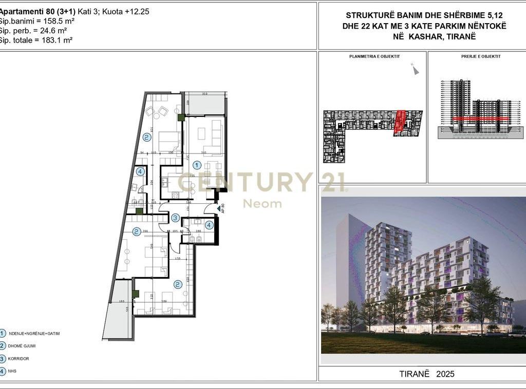 FOR SALE APARTMENT 3+1+2 WITH QUALITY &amp; MODERN CONSTRUCTION, RESIDENZA MOA - BEHIND CASA ITALIA 228,875 €