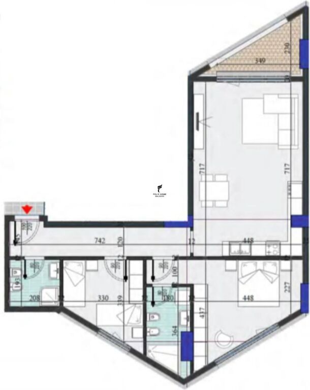 FOR SALE APARTMENT 2+1+2 LAPRAKE 204,200 EURO FH-95503
