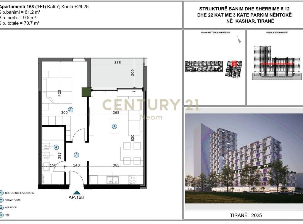 Apartment 1+1 for sale, MOA residence, behind Casa Italia.