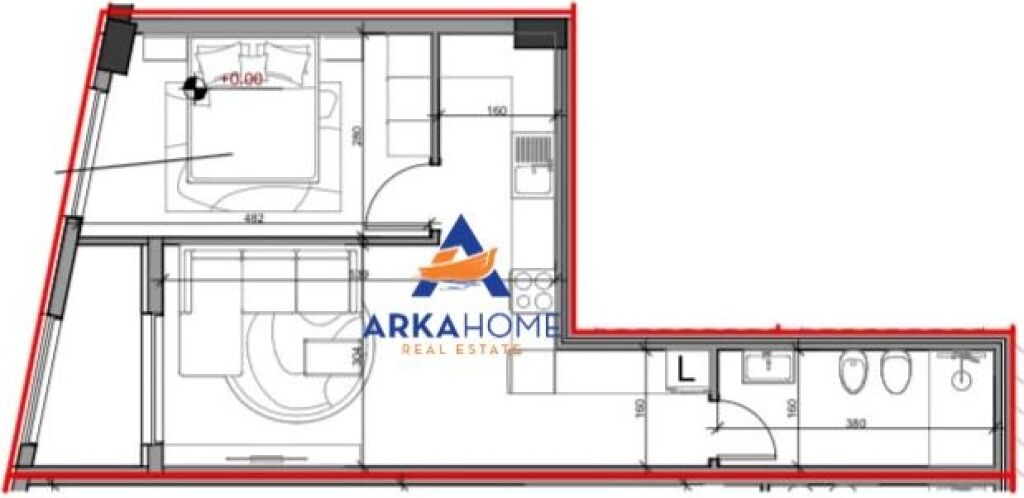 VENDESI APPARTAMENTO 1+1 "PASKUQAN" 89.500 EURO