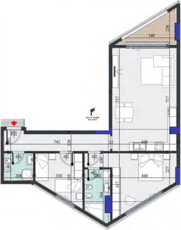 FOR SALE APARTMENT 2+1+2 LAPRAKE 198,200 EURO FH-95494