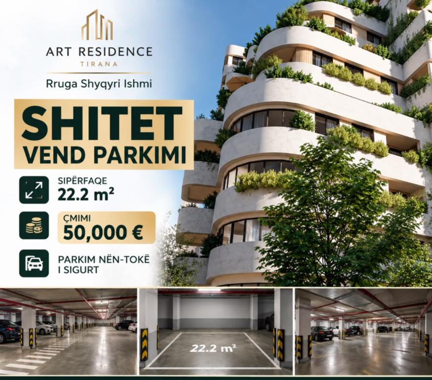 Shitet post parkimi tek Art Residence , Shkolla e Baletit , Rruga e Elbasanit .