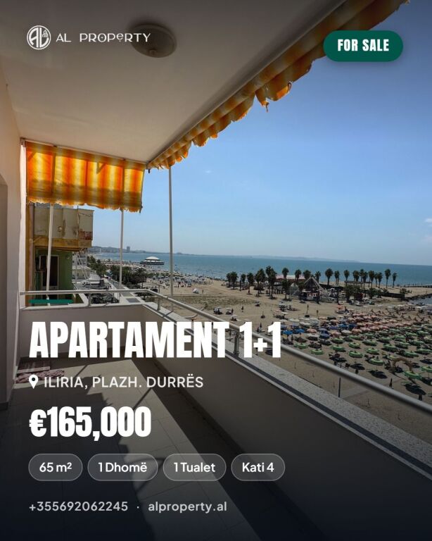 Apartment 1+1 for sale | First Line | Sea View | Beach, Durrës