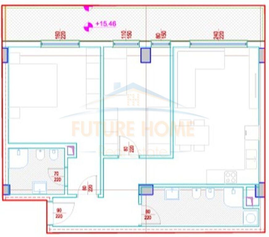 Shitet, Apartament 2+1+2+Verandë, Rruga e Barrikadave, Tiranë. 35,600,000 Lekë