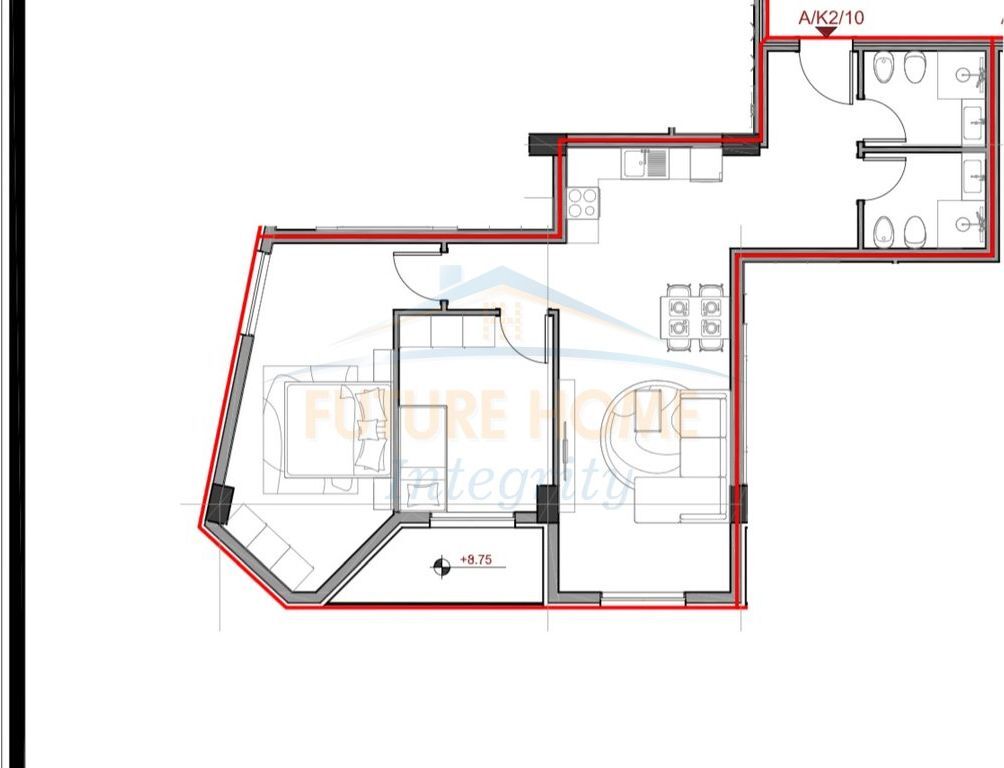 Shitet, Apartament 2+1+2, Aluna Rezidence 5, Tiranë.