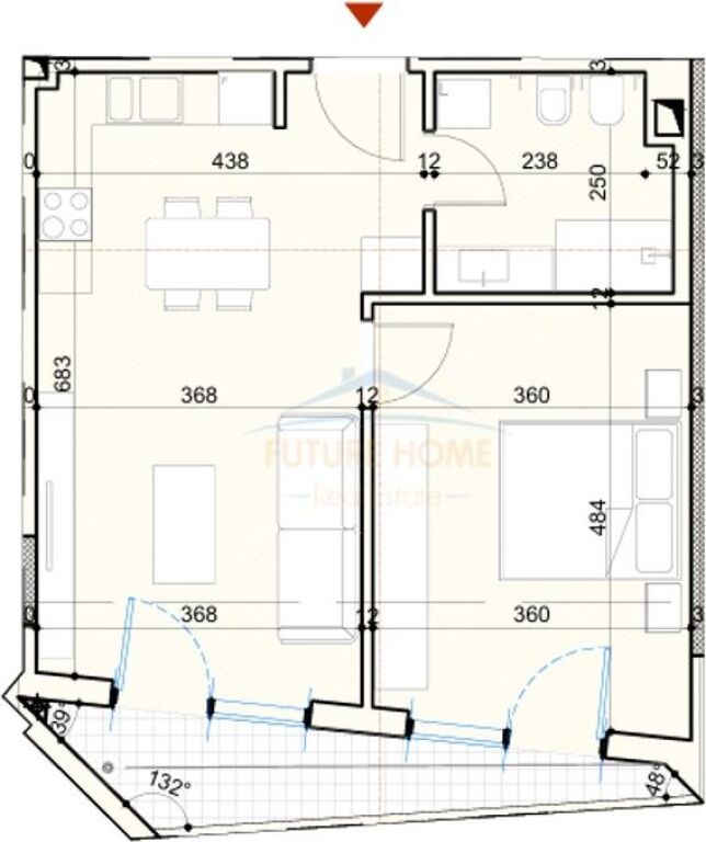 For sale, 1+1 apartment at the Dry Lake, Tirana.