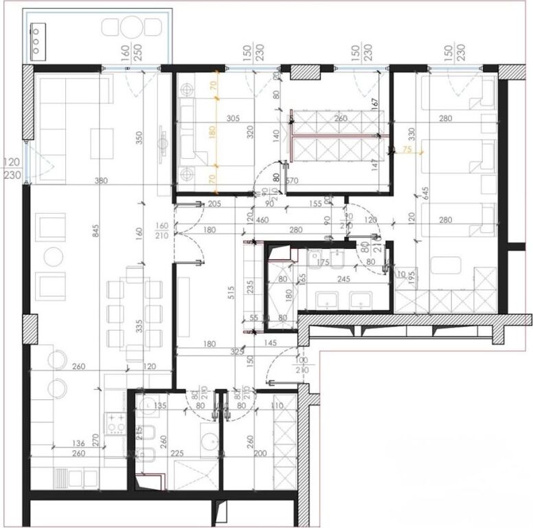 Apartament 3+1+2 ne shitje Fusha e Aviacionit
