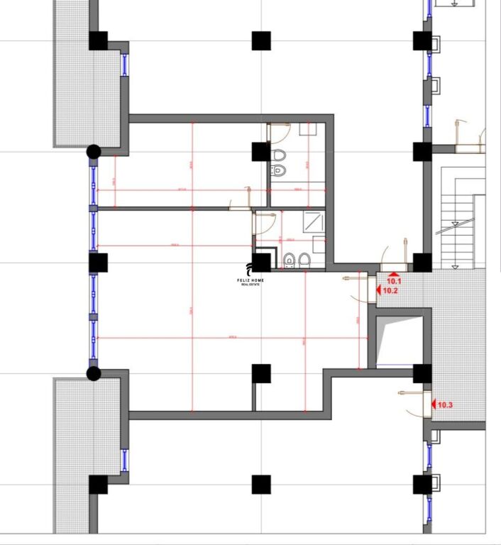 UFFICIO IN AFFITTO 96 M2 CENTRO 180.000 LEKE FH-96130