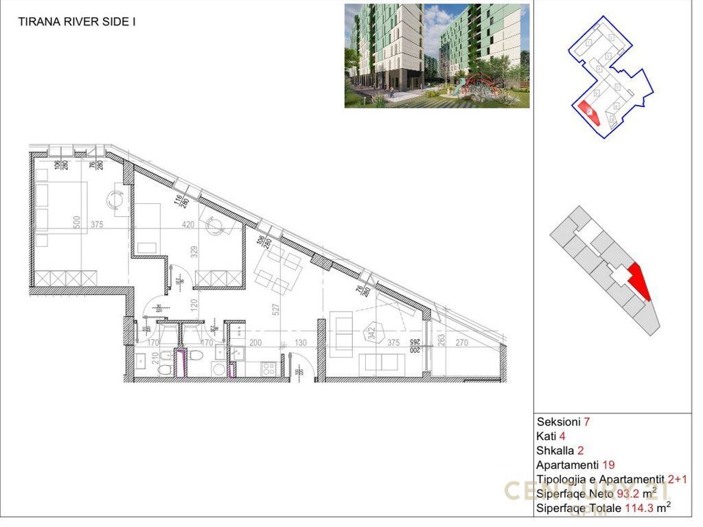 RIVERSIDE RESIDENCE SELLING SUPER APARTMENT 2+1+2 !