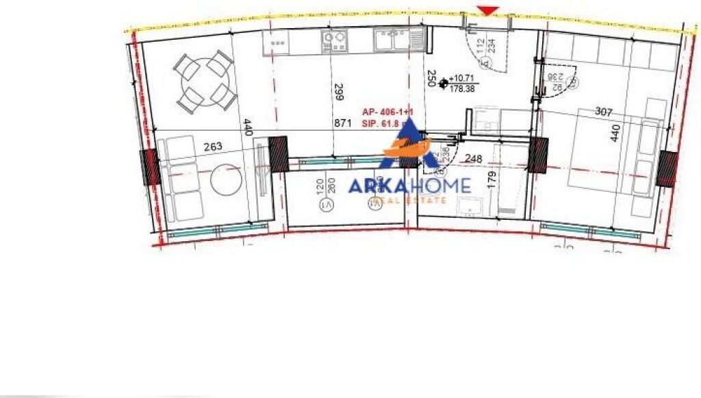 FOR SALE APARTMENT 1+1 "REZIDENCA KODRA E DIELLIT 2” 130,000 EURO