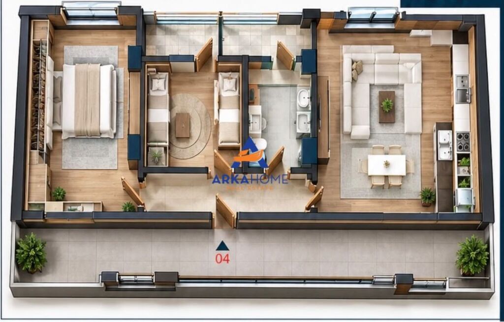VENDESI APPARTAMENTO 2+1 "RIVERSIDE KOTARJA, PASKUQAN" 9.181.000 LEKE