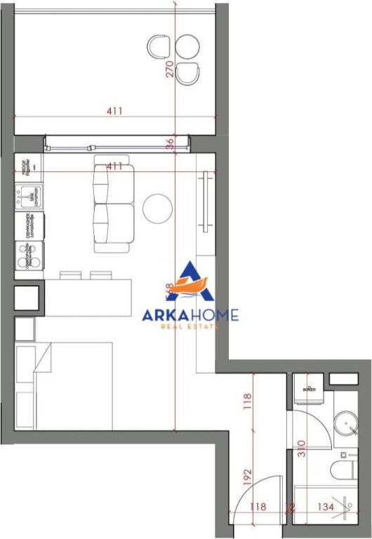 SHITET GARSONIERE + DEPO 58 M2 "PASKUQAN" 100000 EURO