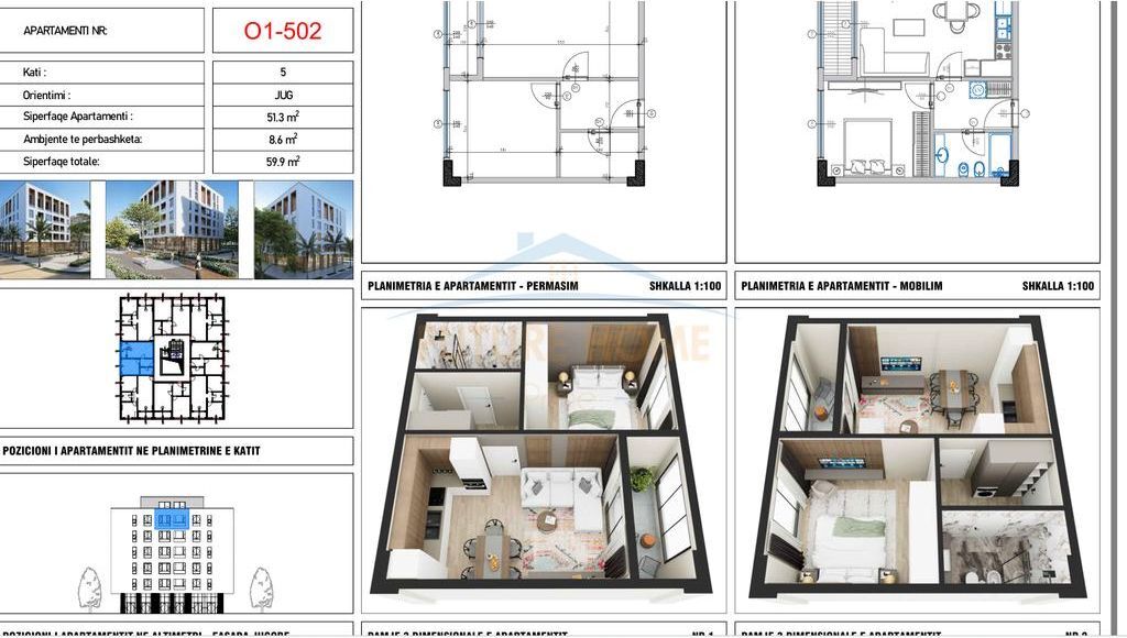 For sale, Apartment 1+1, Qerret, Palm Paradise