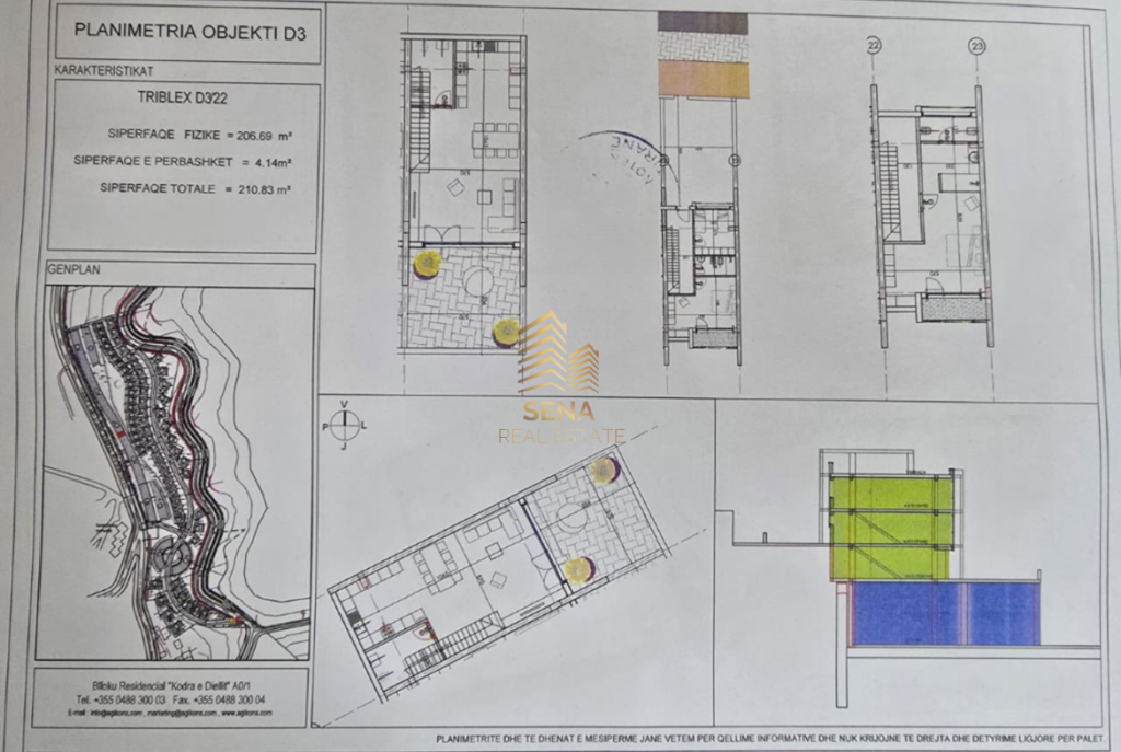 Shitet Triplex,3+1+3+3blk+Pishine,Swan Residence-Farke, 420.000 EURO