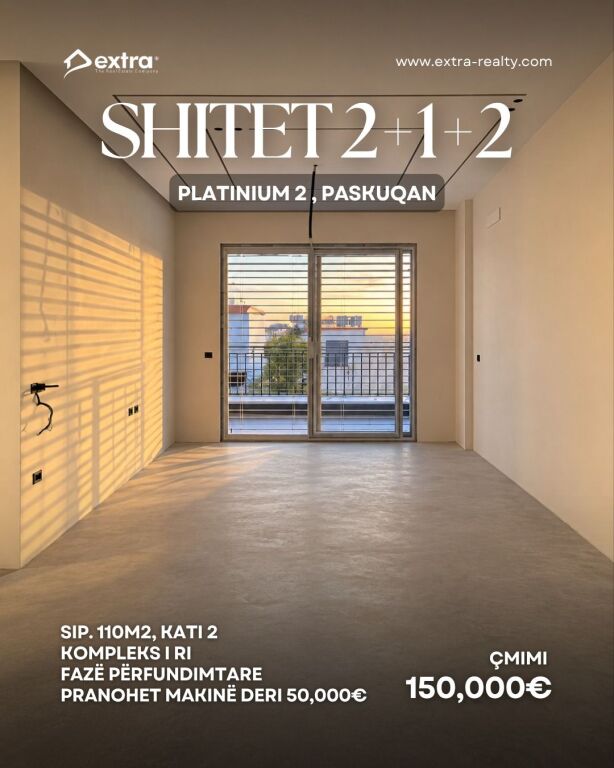 FOR SALE APARTMENT 2+1+2, PASKUQAN