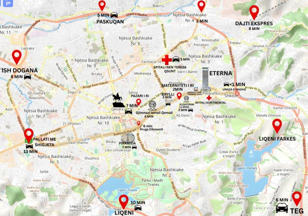 # 🏠 FOR SALE: 1+1 📍 Eterna Residence – Ali Dem (Bajram Curri Boulevard) - €145,000 - 21st Floor (Panoramic View 🌅) - AREA 77m² 🔥 €400/m² Below the Developer’s Price 🔥