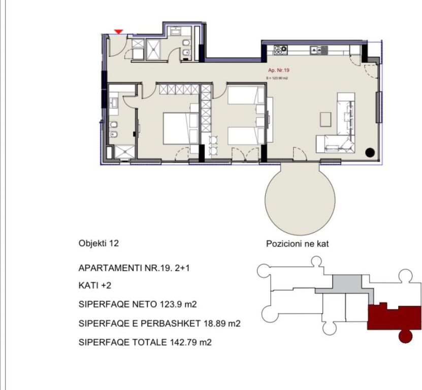 Shitet apartament 2+1 1000 islands