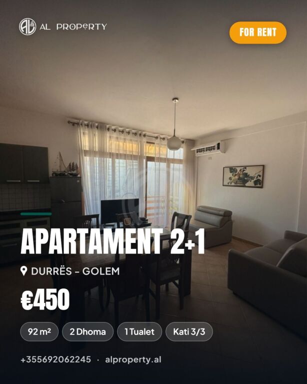 Apartament 2+1 me qira_Golem