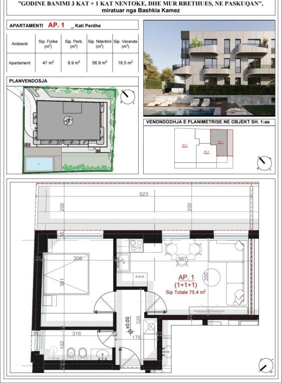 Apartament 1+1 Në Shitje në Paskuqan, Tiranë !