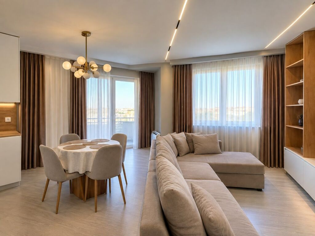 Me Qera: 1+1+Post Parkimi📍Ish Fusha e Aviacionit (River Residence) - Pallat i Ri V.2025✨️ - 65,000 Lek - SP.80m² || Akses i lehte me Unazen e Madhe🚀