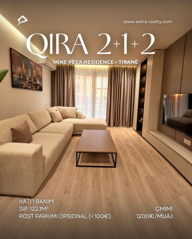 APARTAMENT 2+1+2  PER QIRA - RR.MINE PEZA , GOLDEN TOWER RESIDENCE