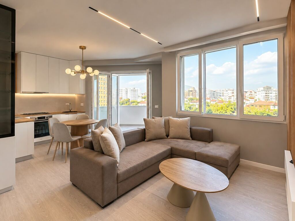 Me Qera: 1+1+Post Parkimi📍Ish Fusha e Aviacionit (River Residence) - Pallat i Ri V.2025✨️ - 65,000 Lek - SP.80m² || Akses i lehte me Unazen e Madhe🚀