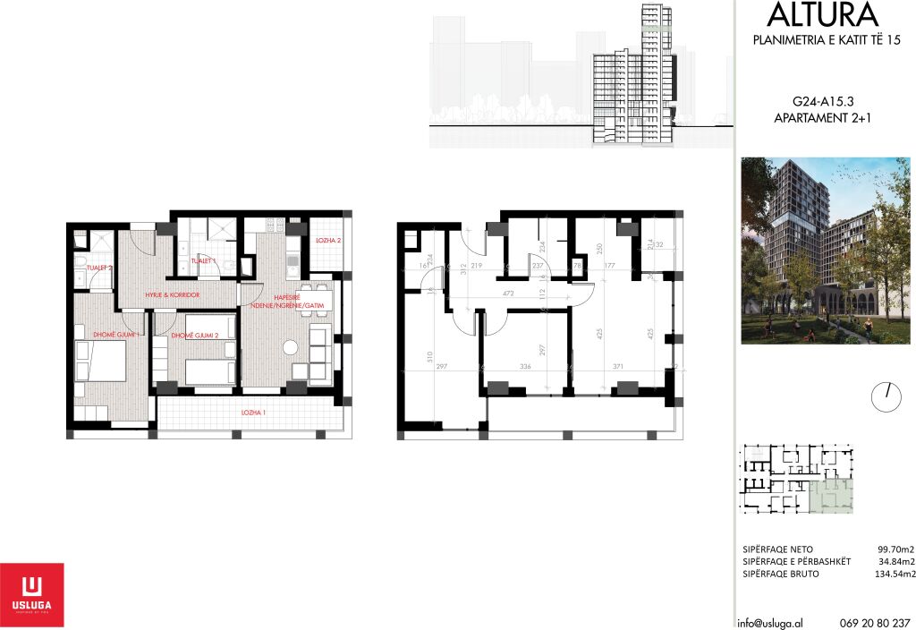 SHITET APARTAMENT 2+1 – ALTURA TRADE CENTER