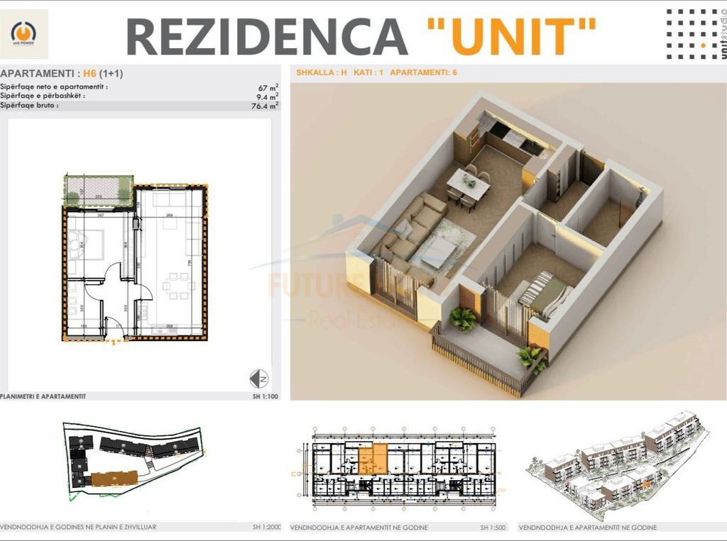 Shitet, Apartament 1+1, Farke