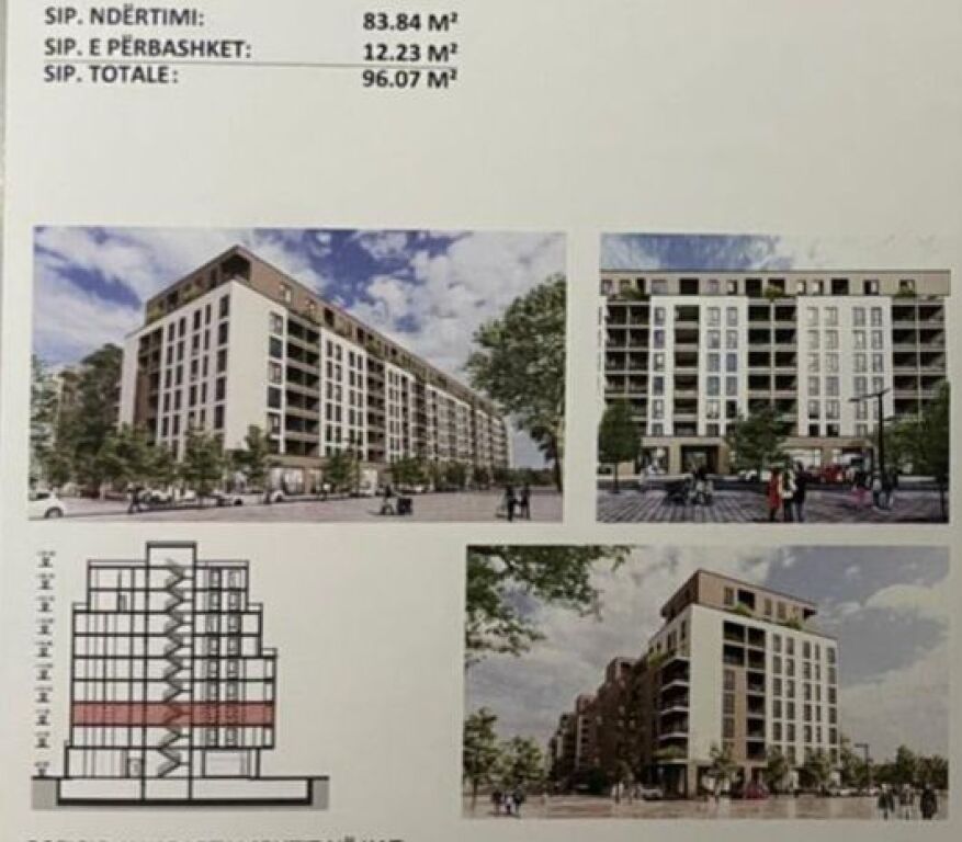Shitet apartament modern i tipit 2+1 në rezidencën "Venatino 4"Kamez