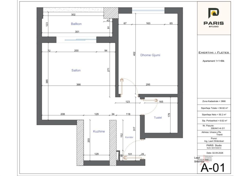 Shitet Apartament 1+1