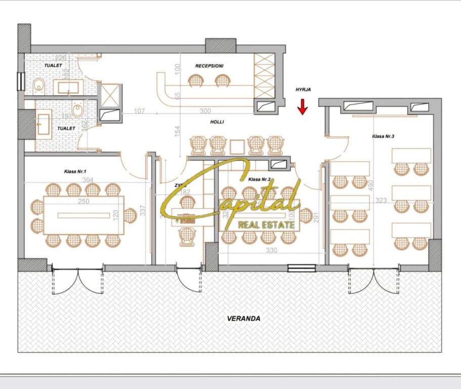 AMBIENT BIZNESI ME QIRA 125 M2 UNIVERS CITY 75.000 LEKE