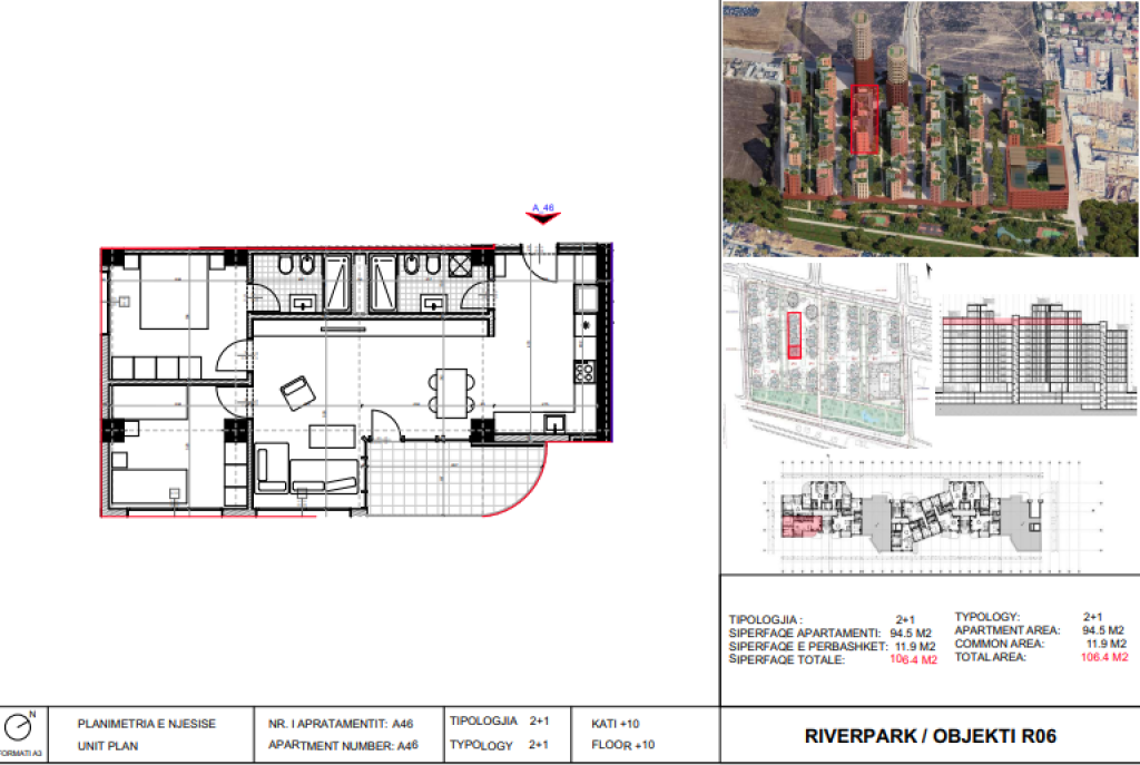 For sale, 2+1 Apartment River Park Residence, New Ring.
