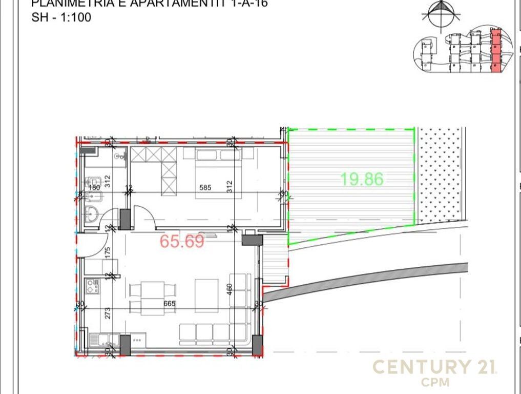 Apartament 1+1+ Post Parkimi Per Shitje Tek Rezidenca Kodra E Diellit 2!