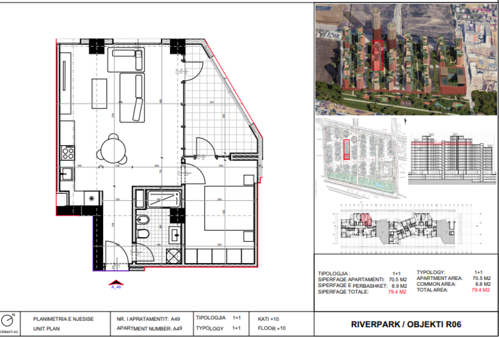 For sale, 1+1 Apartment River Park Residence, New Ring.
