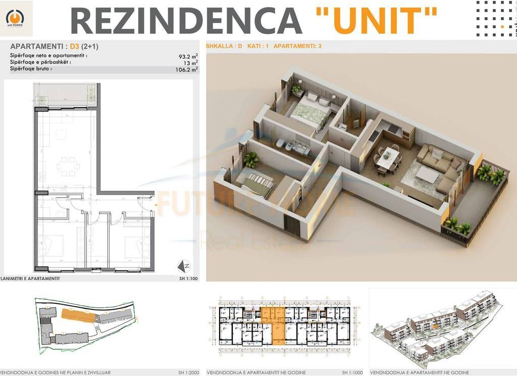 Shitet, Apartament 2+1+2, UNIT RESIDENCE, TEG