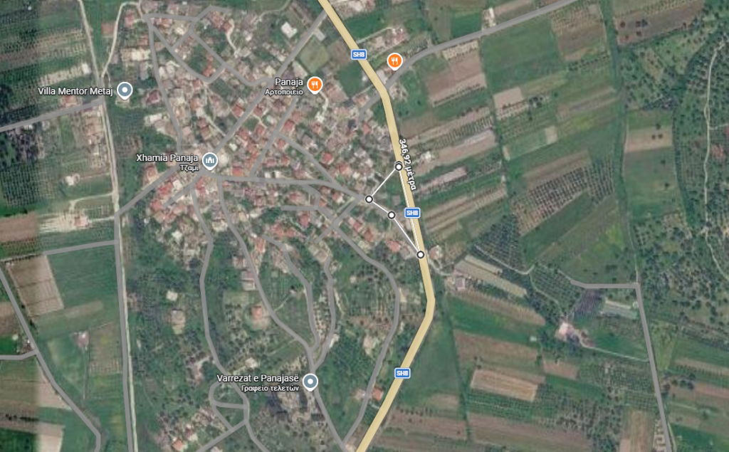 Tokë këndi tregtare prej 2,775 m² në rrugën kryesore, Panaja – Vlora