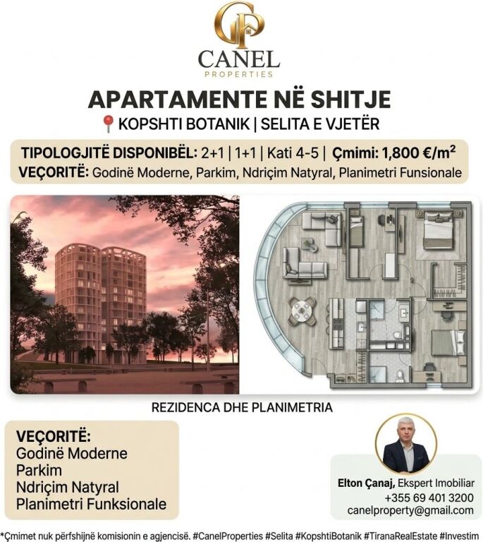Shitet 2+1+2 Kopshti Botanik te Xhamia