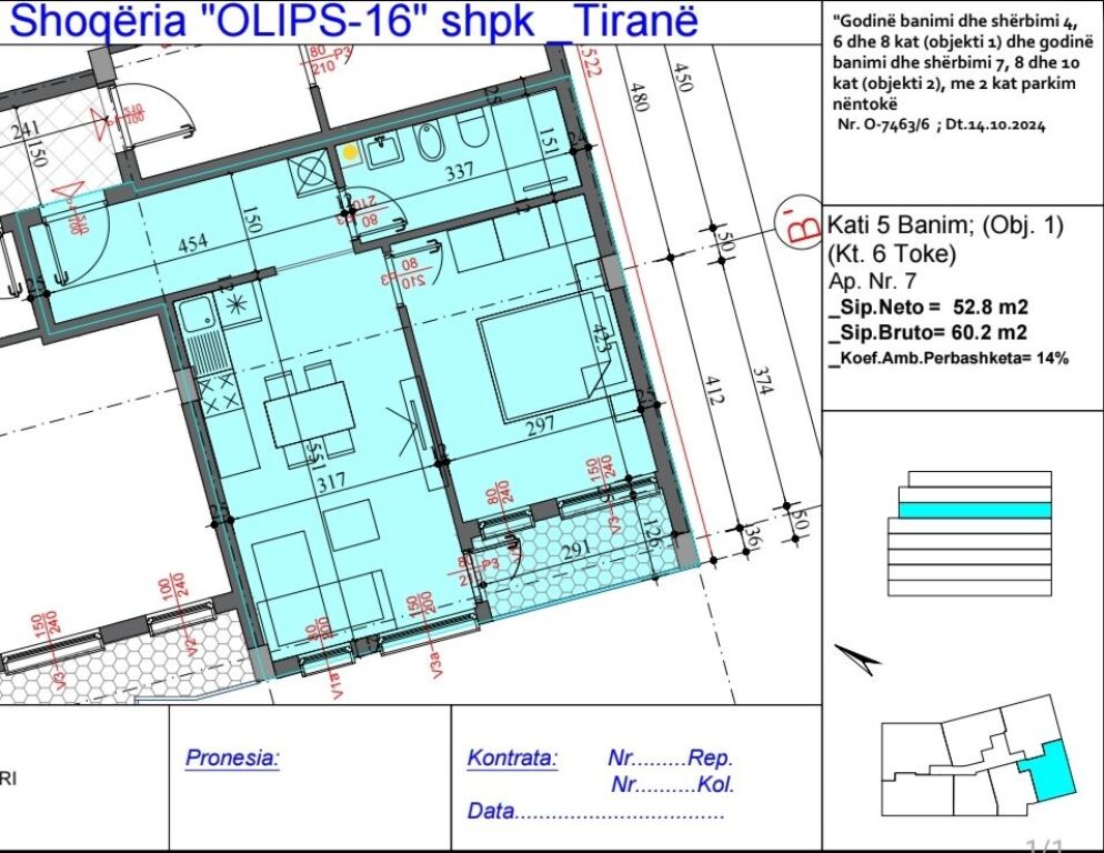 Shitje | Apartament 1 + 1 | Selvia, Vila Gold | 126000 €