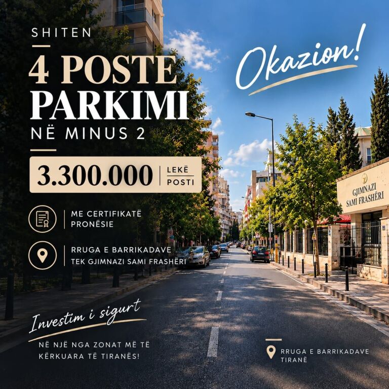 Posto auto in vendita in via Sami Frasheri, via Barrikada