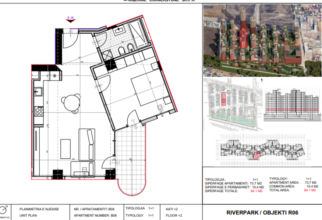 Shitet, Apartament 1+1 River Park Residence, Unaza e Re.