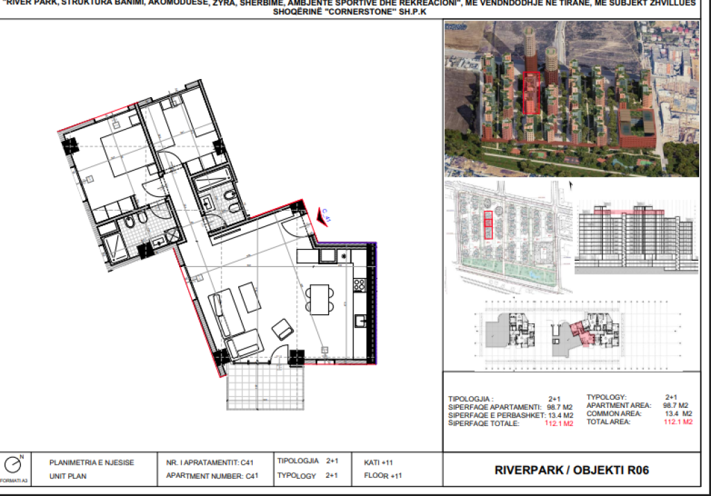 For sale, 2+1 Apartment River Park Residence, New Ring.