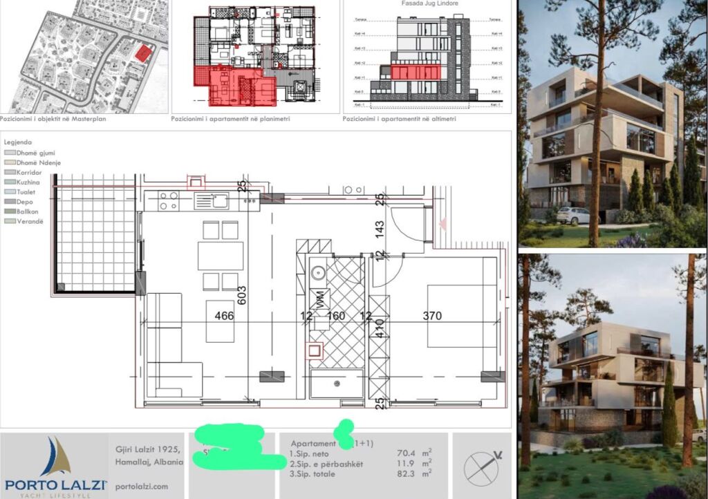 Shitet: 1+1📍Gjiri Lalzit - Porto Lalzi | Yacht Lifestyle (82m2) €210,000