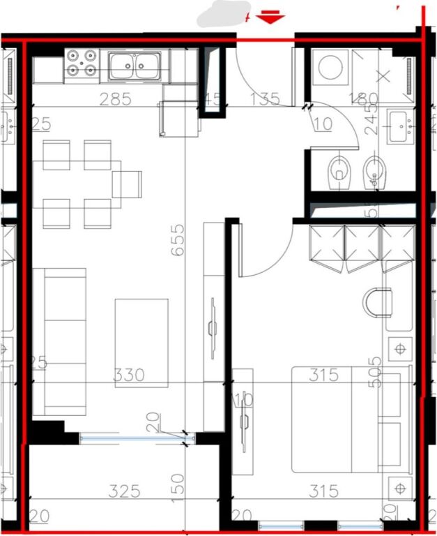SHITET APARTAMENT 1+1 UNIVERS CITY
