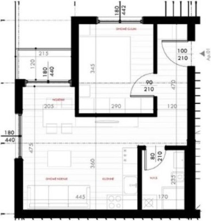 Shitet apartament 1+1 tek Pishat e Buta ne Golem , Mali i Robit , Shkembi i Kavajes , Durres .
