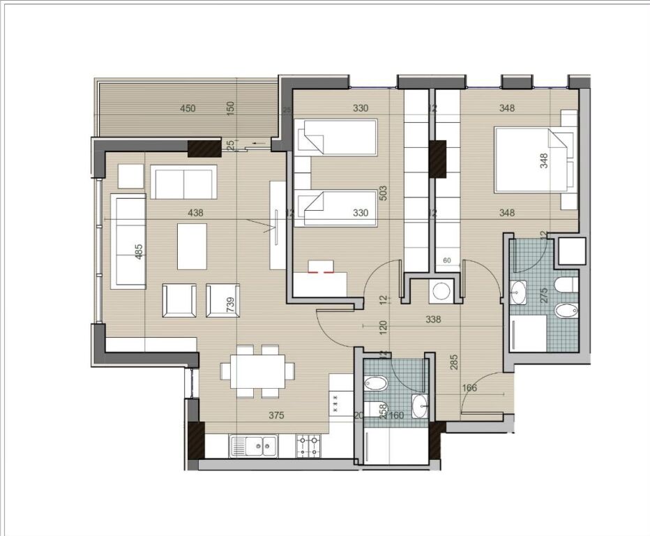 Shitet Apartament 2+1 ne Kompleksin Univers City!
