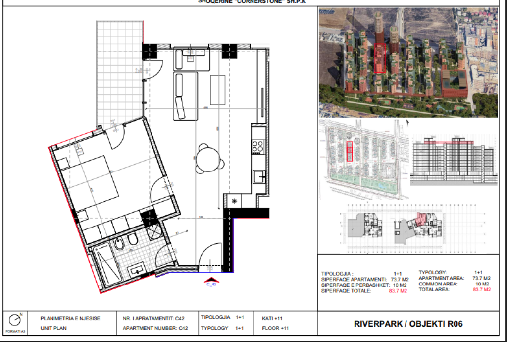 For sale, 2+1 Apartment River Park Residence, New Ring.