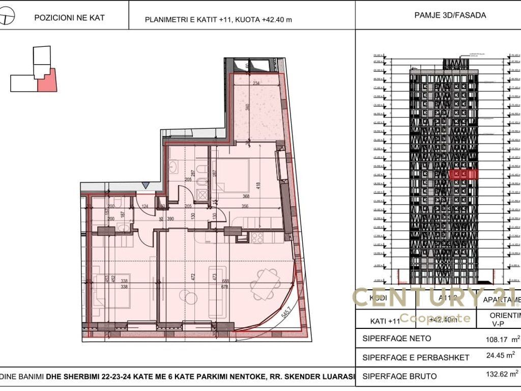 SHESIM APARTAMENT 2+1 TEK KOMUNA BUILDING, KOMUNA E PARISIT